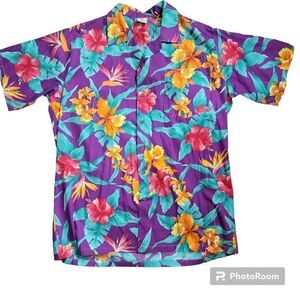 Big Kanaka by Corzini Vintage Men's Floral Button Up. Size XL.